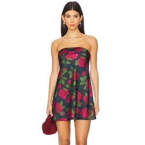 Show Me Your Mumu Taylor Tube Mini Dress in Send Me Roses